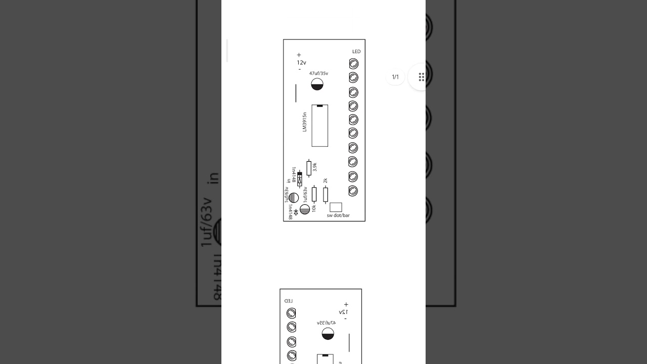 vu meter for amplifier with pcb layout (P.D.F). 