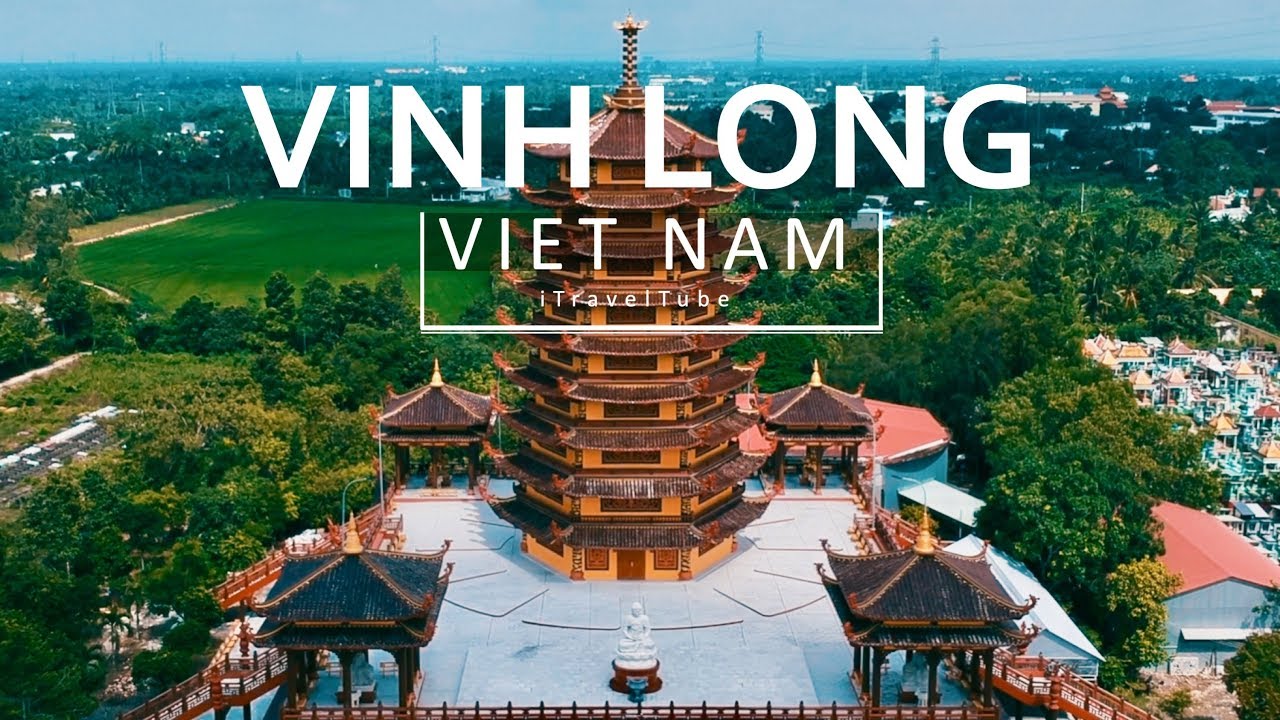 Flycam Ch&ugrave;a Phật Ngọc X&aacute; Lợi Vĩnh Long | Vinh Long Buddha Sacred Relics Pagoda [Drone]