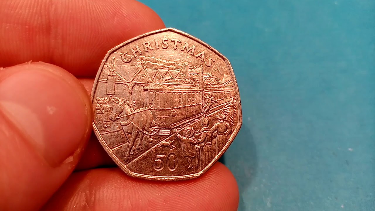 CHRISTMAS 1986 50p Horse Drawn Tram Coin VALUE + REVIEW