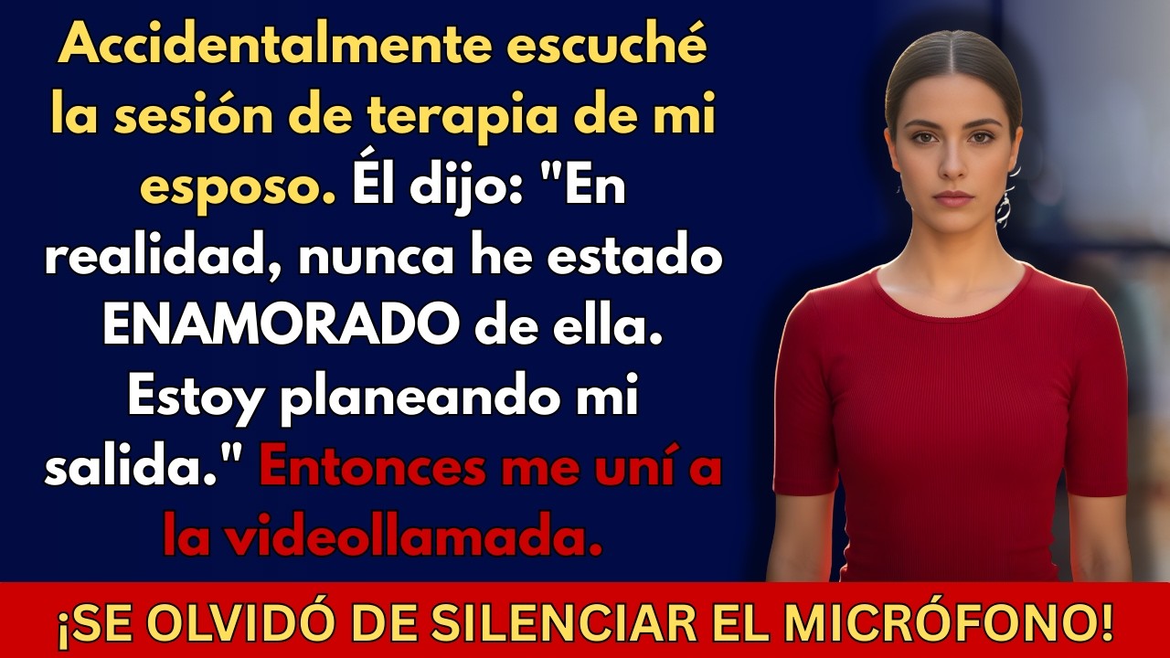 Escuché a mi esposo decirle a su terapeuta: 
