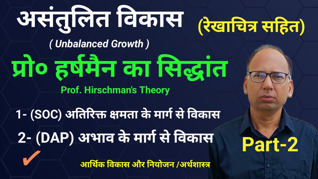 Prof.Hirschman's Theory. Theory of Unbalanced Growth || असंतुलित विकास का सिद्धांत Part-02
