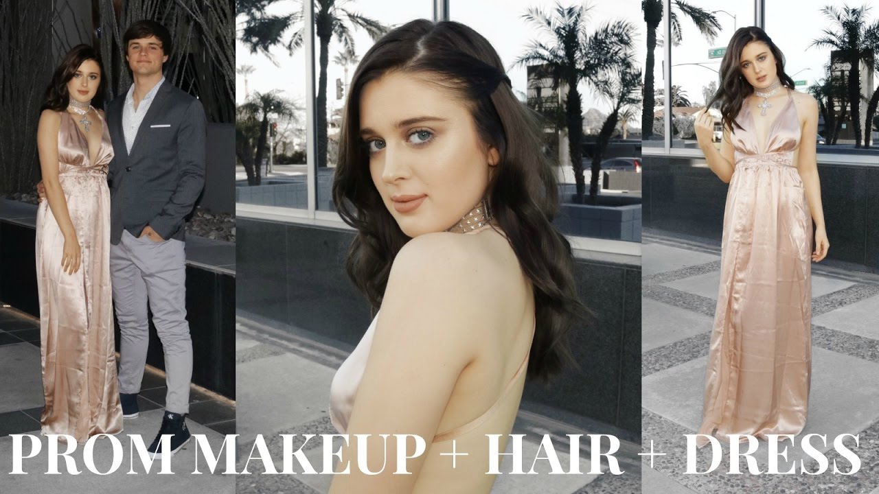 PROM Makeup Tutorial + Hair + Dress 2017