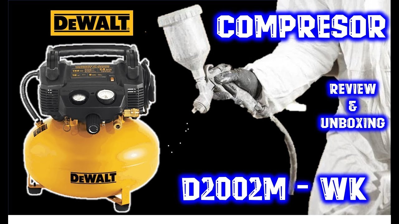 COMPRESOR DE AIRE DEWALT D2002M-WK |COMPRESOR HAMBUERGUESA| DEWALT 6 Gallon Electric Air Compressor