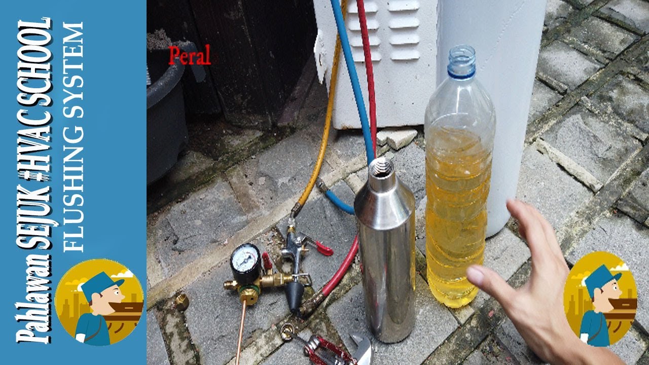 CARA MEMPERBAIKI AC MAMPET ||FLUSHING LINE INDOOR AC||