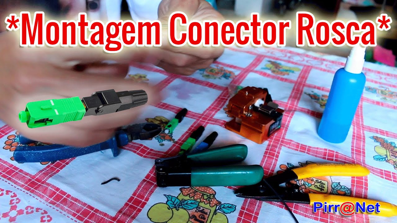 Montagem fast conector fibra Rosca 