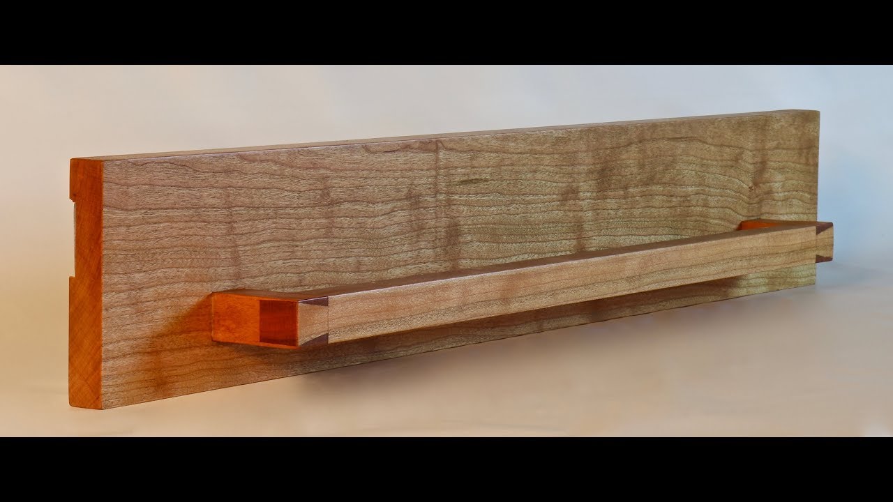 Simple Dovetailed Cherry Towel Rack