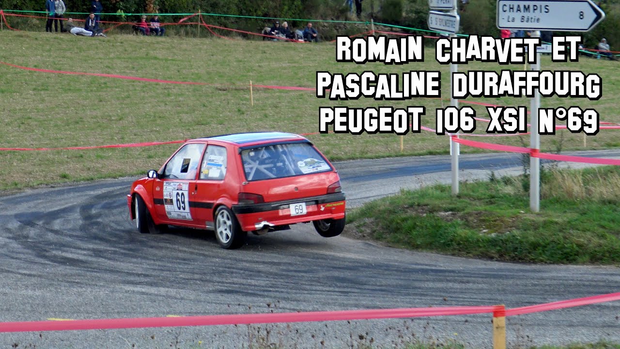 Rallye des Vallons Ardéchois 2022 - Peugeot 106 XSI N°69 - Romain CHARVET et Pascaline DURAFFOURG