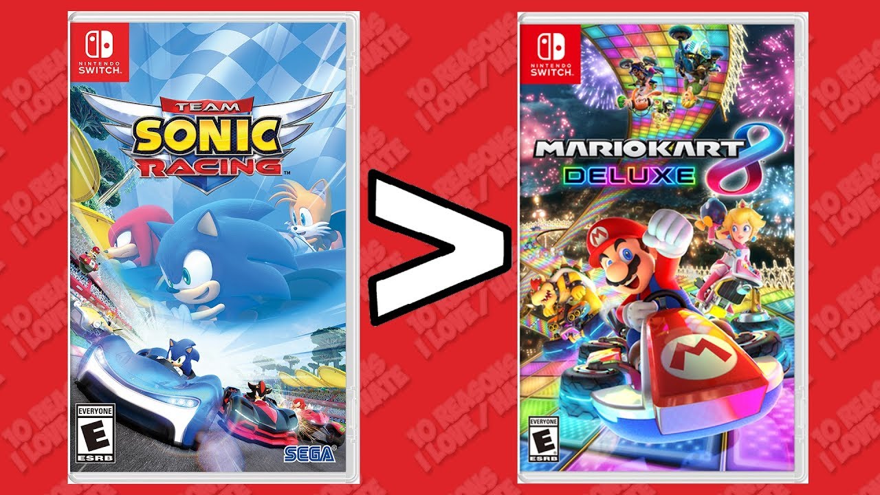 10 причин, почему Team Sonic Racing лучше, чем Mario Kart 8 Deluxe