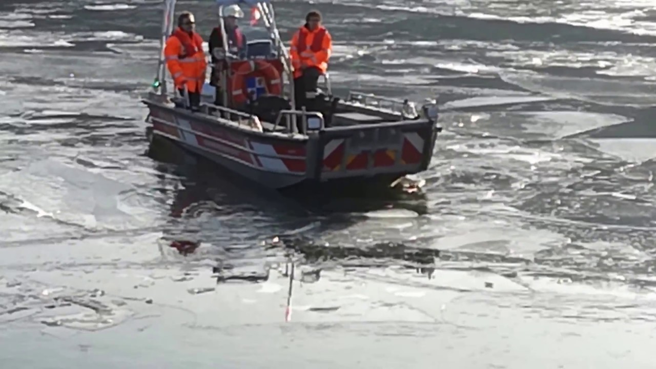 Eisgang Arbeitsboot, Feuerwehr Karlstadt