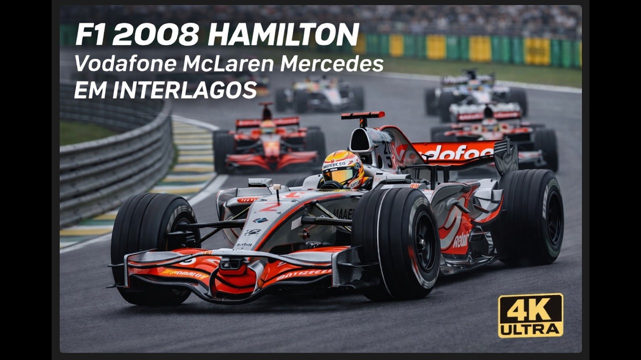 F1 2008 HAMILTON EM INTERLAGOS | CHALLENGER P20/P? | McLaren MP4-23 4K