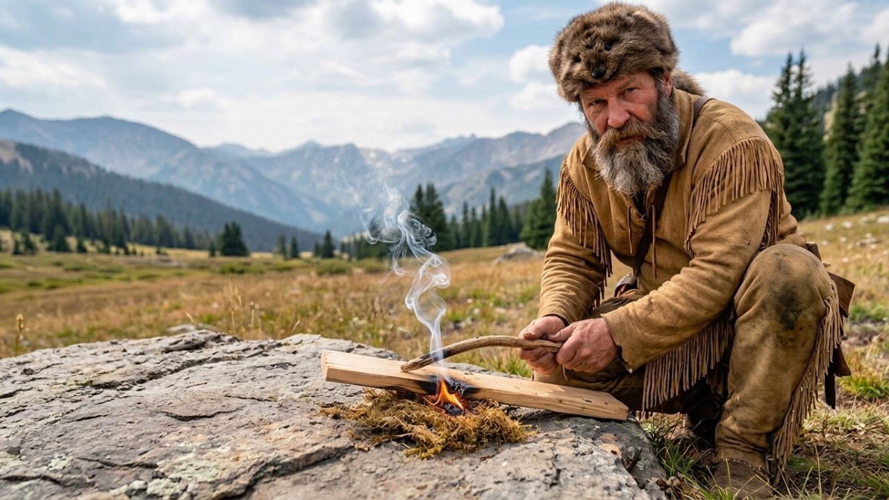 How Mountain Men Started a Fire in 10 Seconds With No Materials You'd Expect