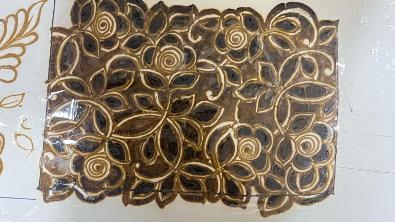 Cutwork patch advanced Cutwork step-by-step tutorial #mehendiclasses 