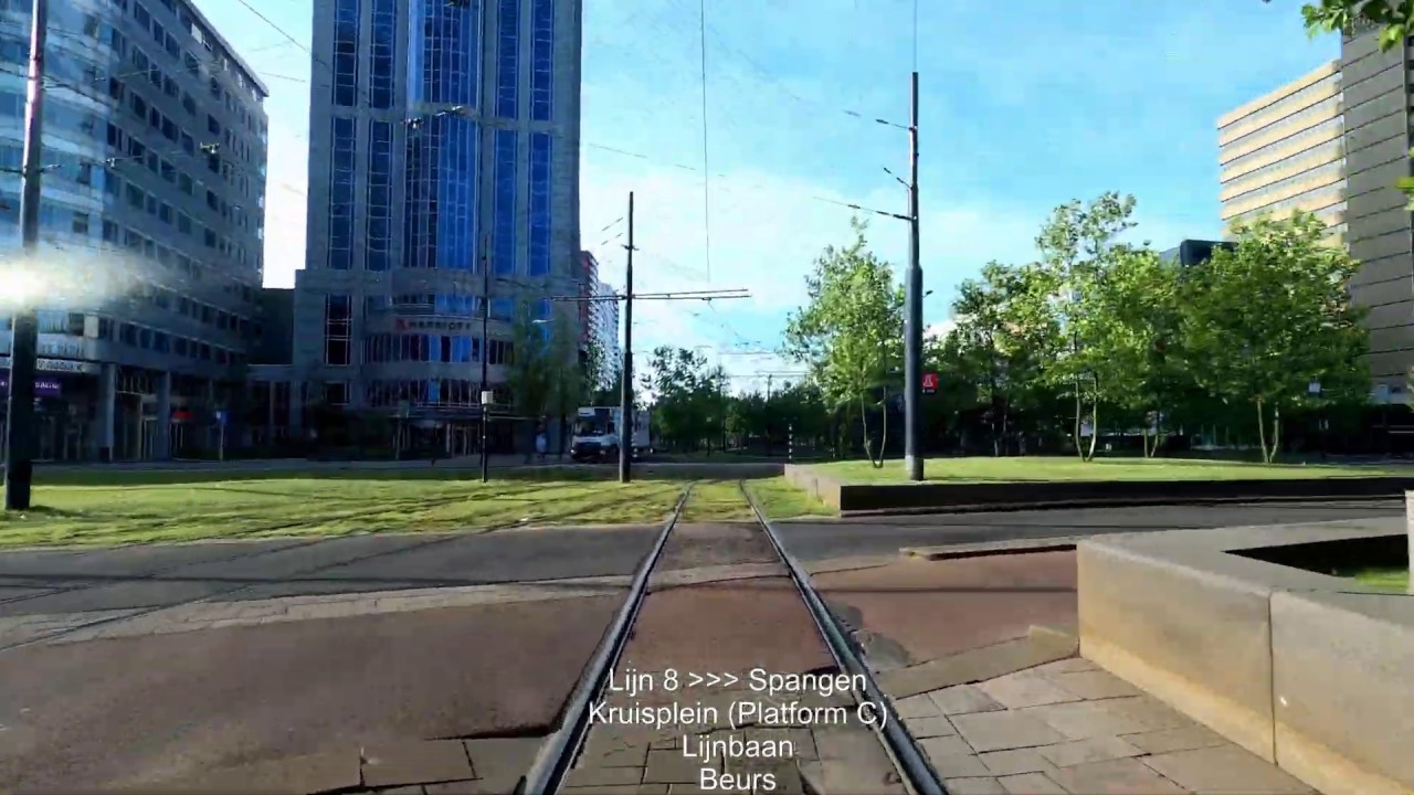 Cabinerit RET tram 8 Route Mei 2020 Kleiweg - Spangen