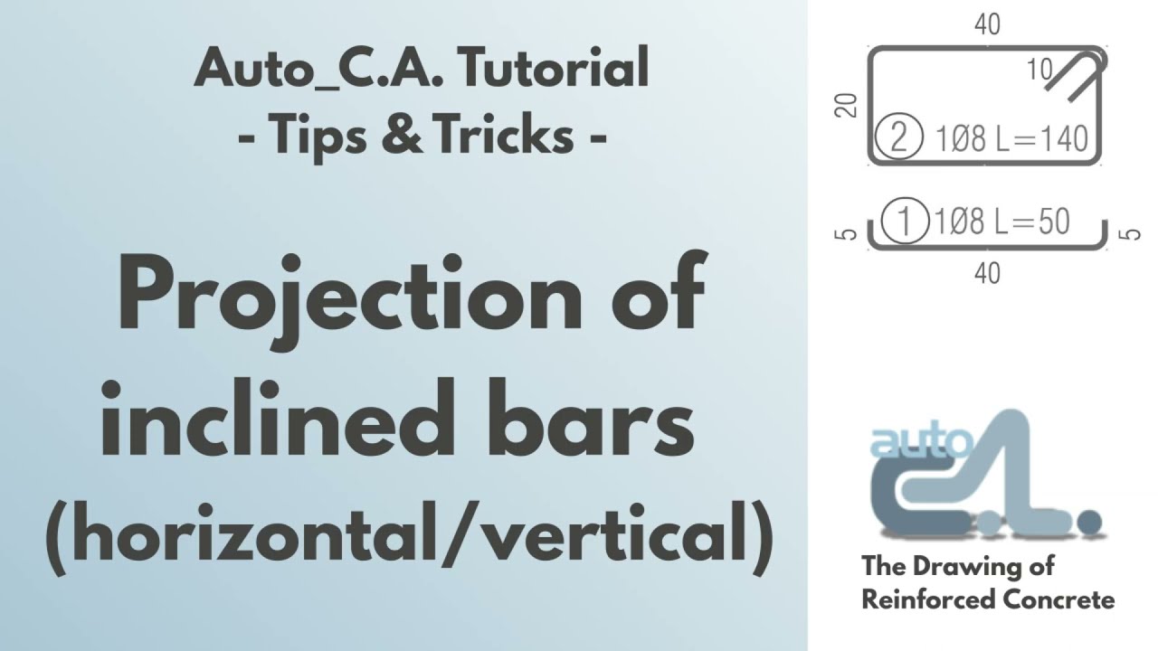 TT-35: Projection of Inclined Bars Horizontal/Vertical | Proiecția Barelor Înclinate pe Oriz./Vert.