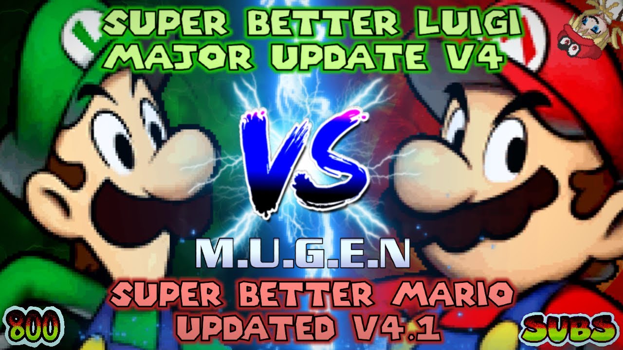 MUGEN: Super Better Luigi Majorly Updated V4 + Super Better Mario Updated V4.1 + Anim 96013 Tutorial