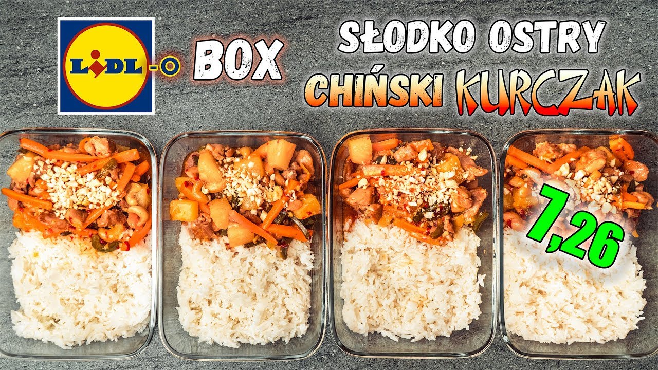 Prosty CHIŃSKI Kurczak z RYŻEM - LunchBOX na 4 dni - 888 kcal