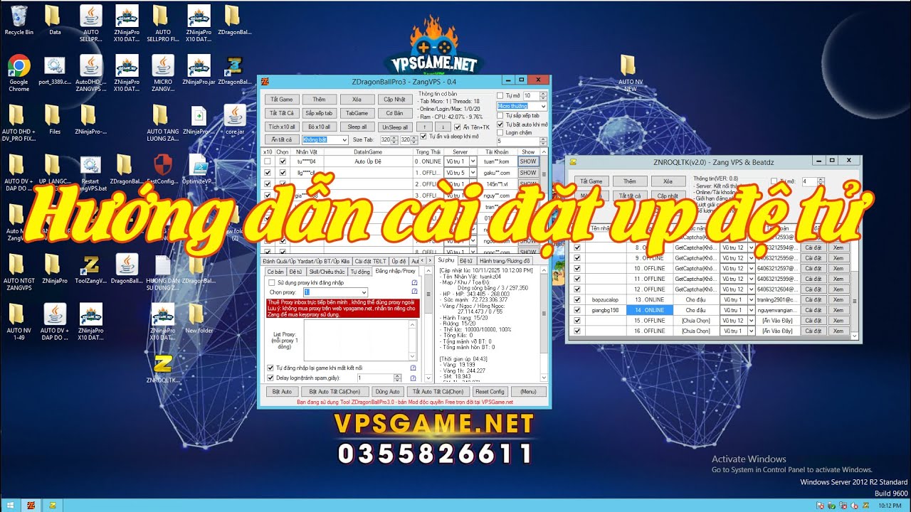 Ngọc Rồng Online - HƯỚNG DẪN C&Agrave;I ĐẶT UP ĐỆ CƠ BẢN TR&Ecirc;N ZDragonBallPro 3.0