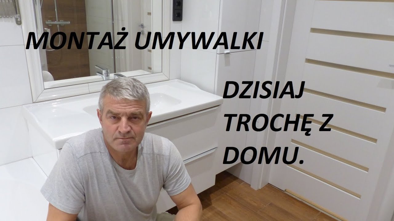 Montaż umywalki i szafek. Czas skończyć łazienkę.