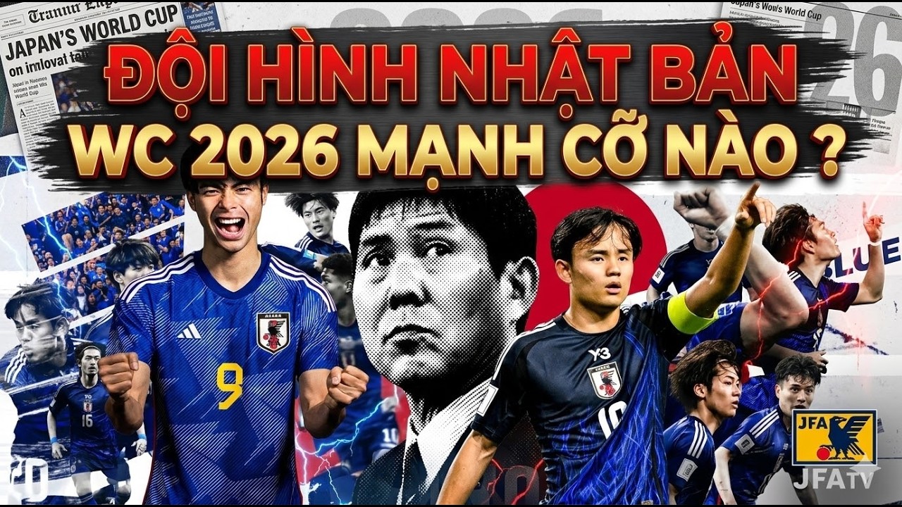ĐỘI HÌNH CỰC MẠNH CỦA TUYỂN NHẬT BẢN TẠI WORLD CUP 2026 ĐỦ SỨC VÔ ĐỊCH.