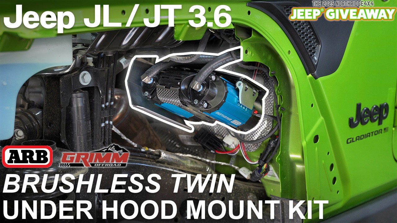 Grimm OffRoad Under Hood Mount for ARB Brushless Twin Compressor Jeep JL/JT