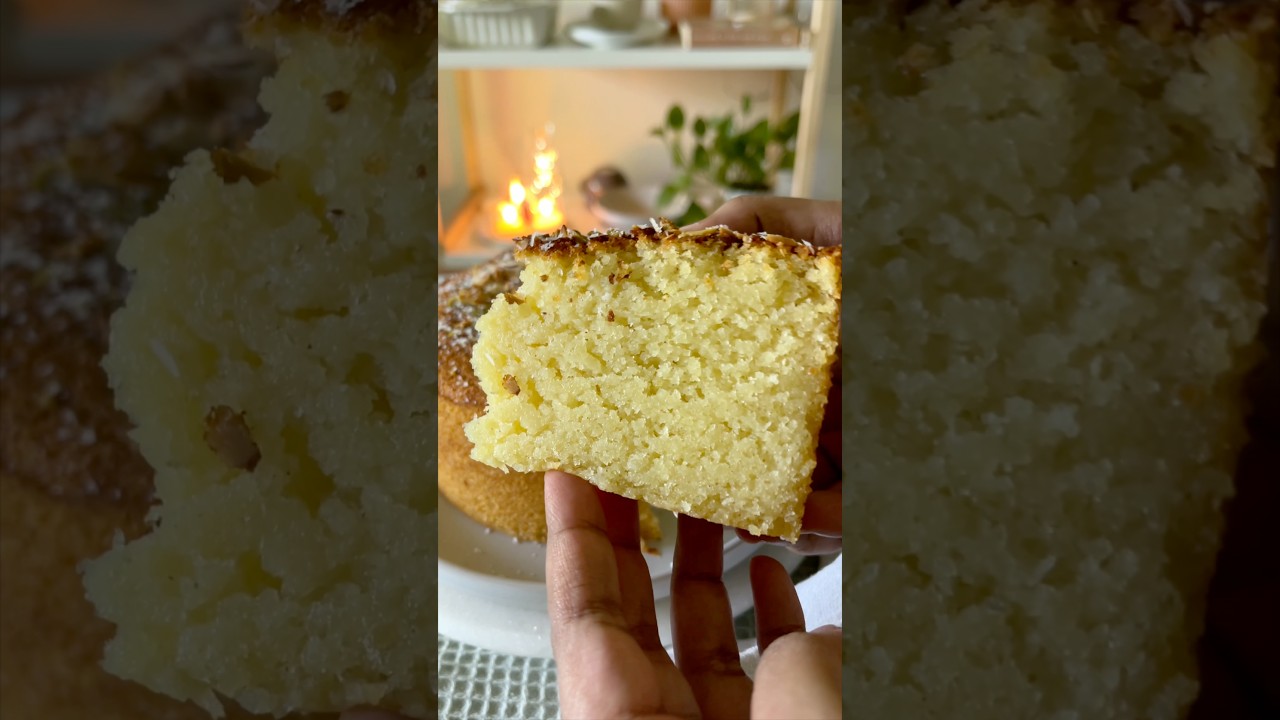 Пирог из манной крупы с кокосом (без яиц) - по вкусу напоминает кокосовую барфи 😍