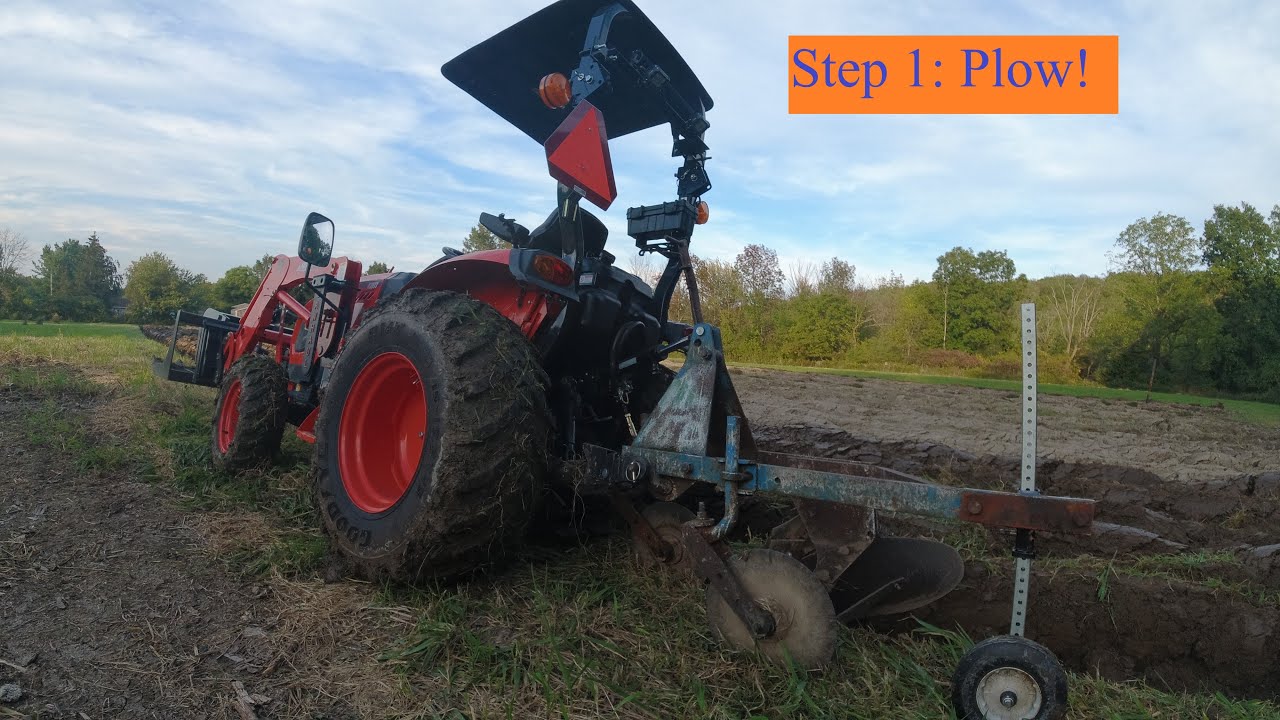 #16 First time plowing with the Kioti ck3510se and Ford 16