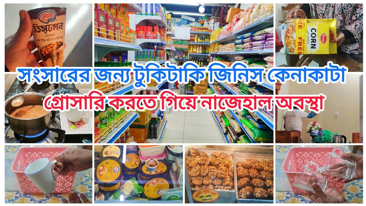 ✨গ্রোসারি করতে গিয়ে নাজেহাল অবস্থা || সংসারের জন্য টুকিটাকি জিনিস কেনাকাটা || Grocery shopping