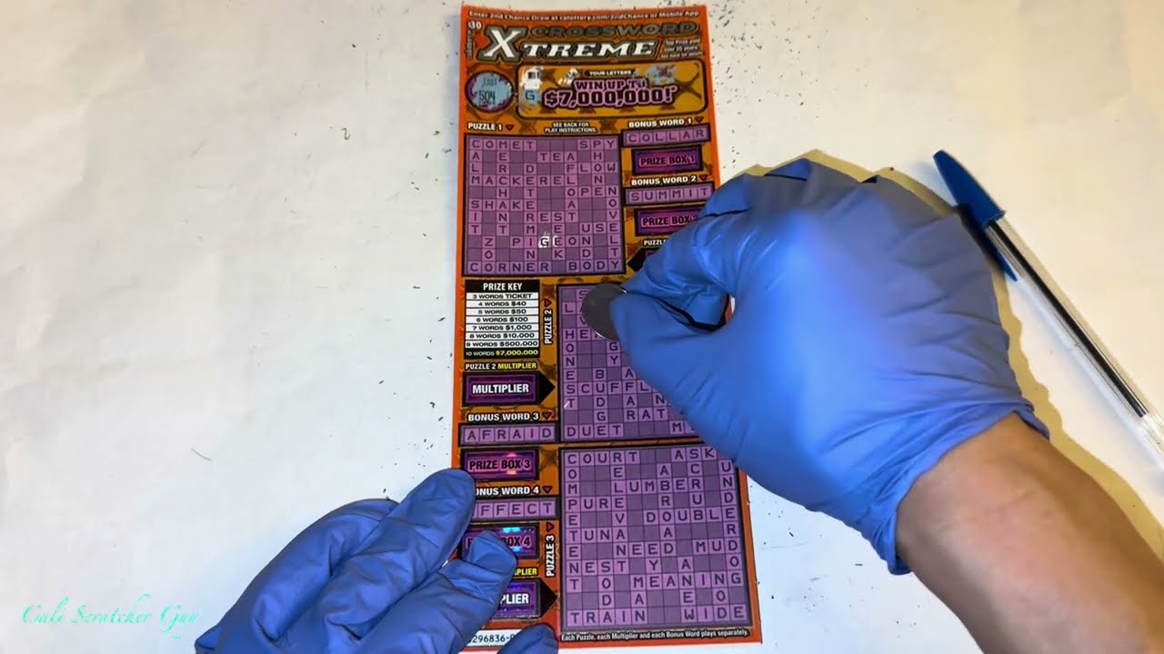 TRYING OUT BRAND NEW $30 CROSSWORD XTREME CALIFORNIA LOTTERY SCRATCHERS SCRATCH OFF!