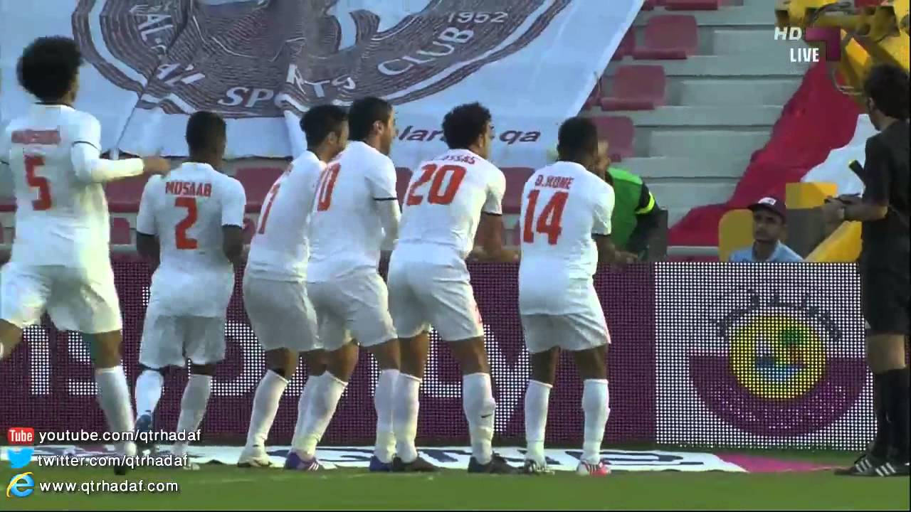 هدف ام صلال الاول اسماعيل محمود - العربي vs ام صلال - دوري نجوم قطر 2013