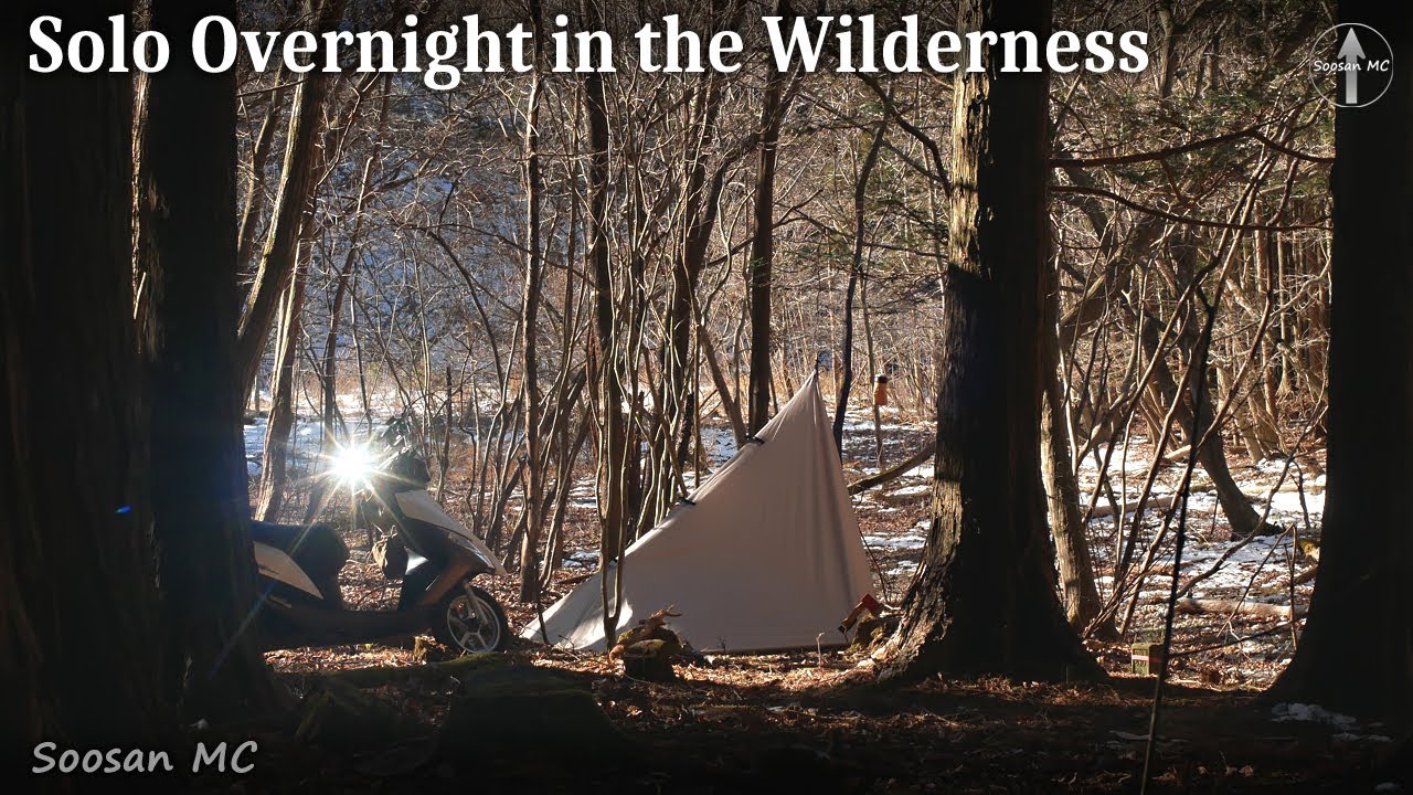 [MotoCamp] A Little Scooter's Winter Camping Trip - Silence, Cypress, and Flowing Water