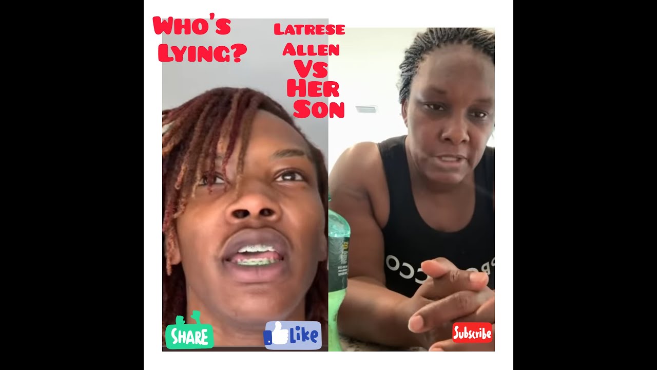 Latrese Allen And Son Internet Beef/ Son Made Claims Alleging Abuse Throughout Life//