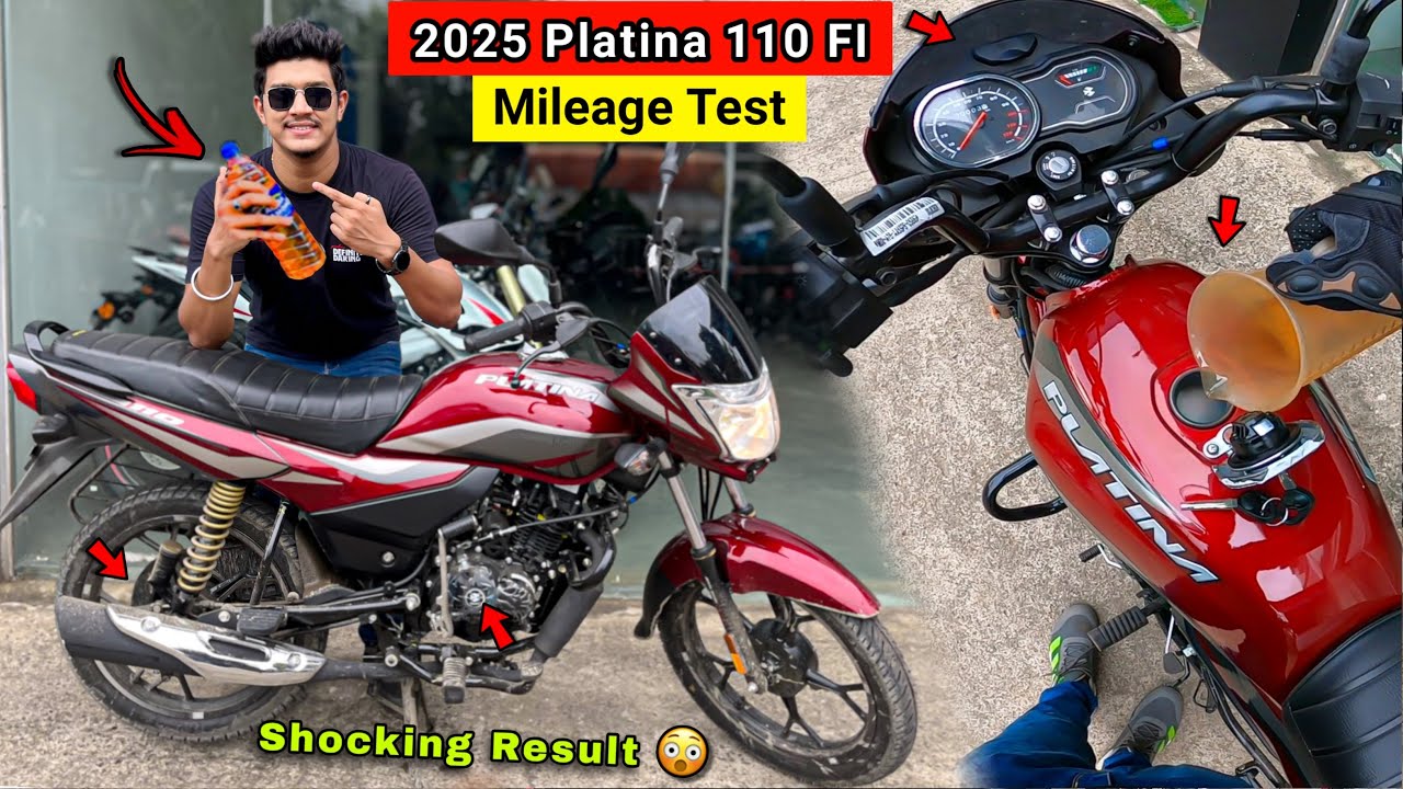 2025 Bajaj Platina 110 FI Mileage Test - Shocking Result 😱 | Platina Mileage Test in City|newPlatina