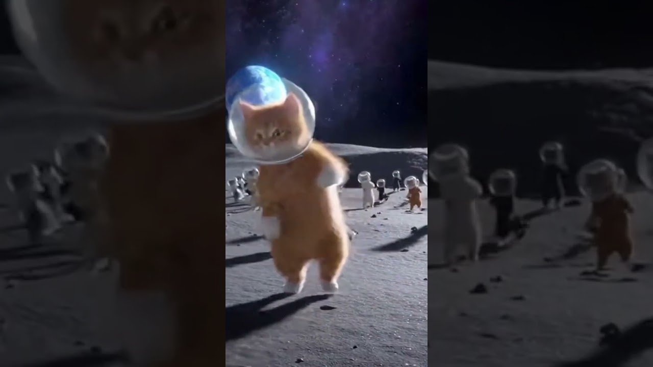 My cat is throwing a party on the moon?!? 