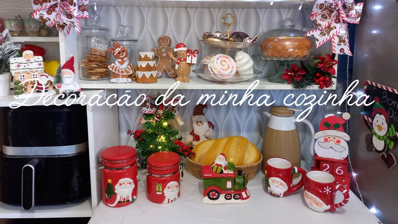 🎄🎁Decoração de Natal da minha cozinha/cantinho do café.🎀