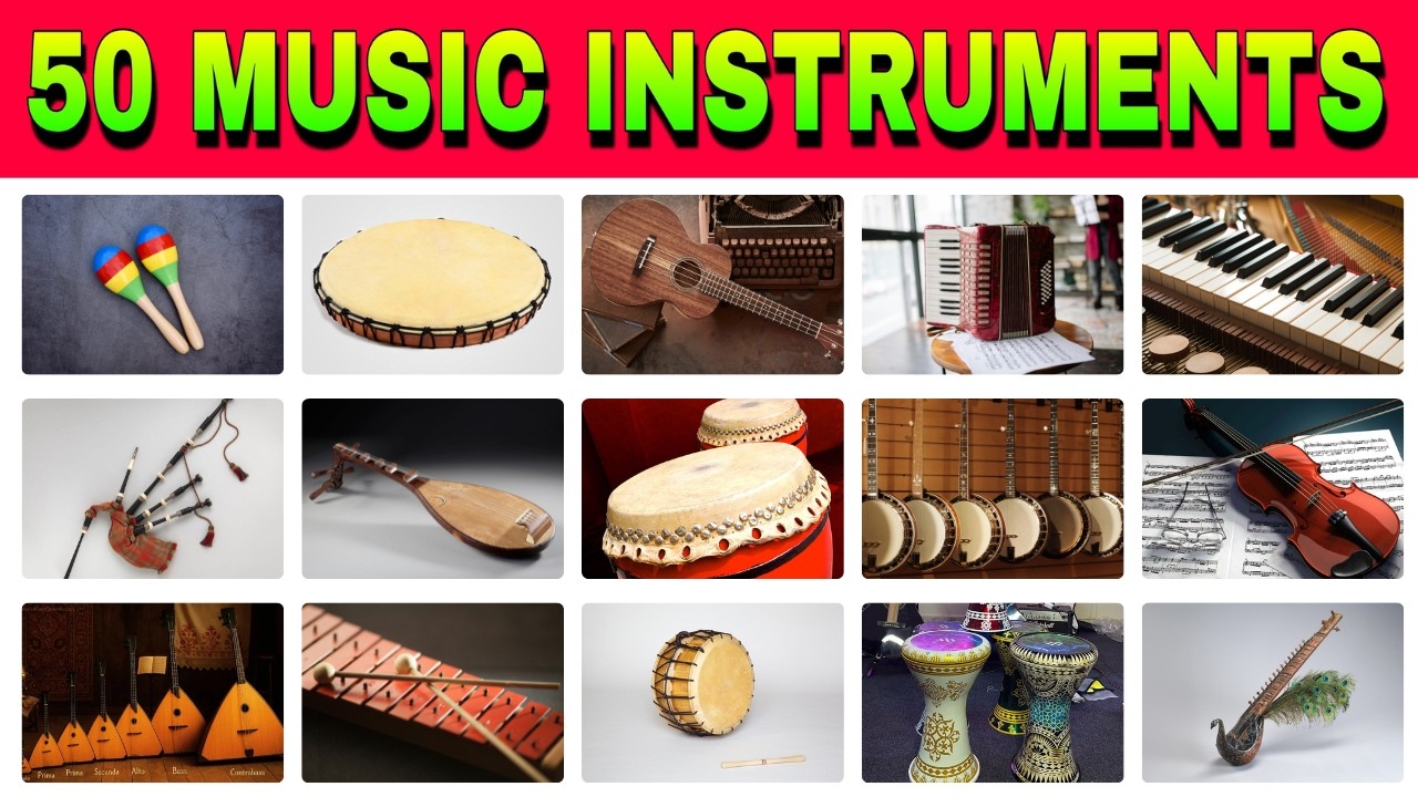 List Of Musical Instruments | 50 Musical Instruments Name in English With Picture |