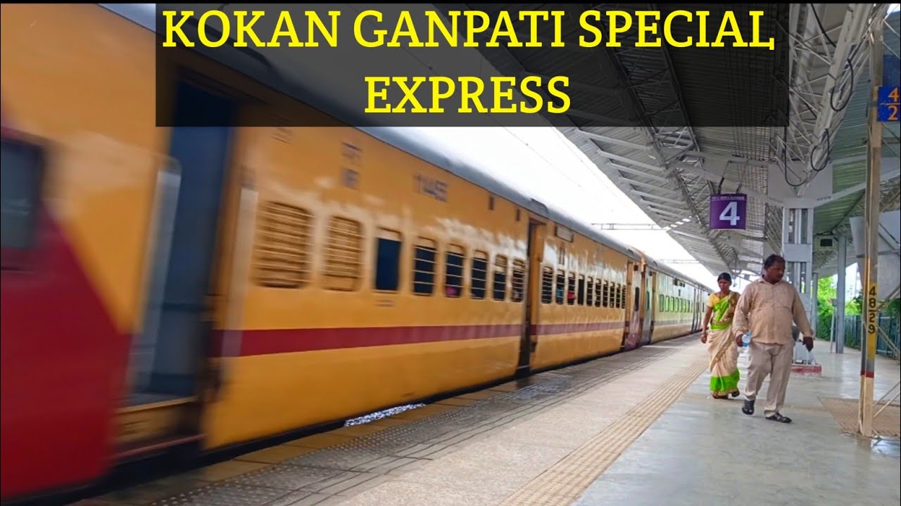 09019/ Mumbai Central - Sawantwadi Road Special Express High Speed Skips Kopar. Indian Railways. 