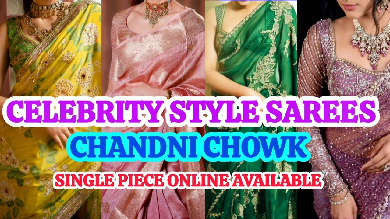 EXCLUSIVE DESIGNS😍 LATEST DESIGNER BRIDAL PARTY WEAR SAREES CHANDNI CHOWK DELHI AADYA