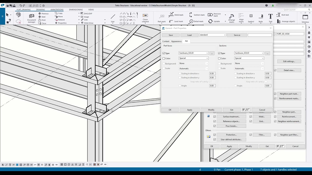 Tekla Structures GA Drawing Settings