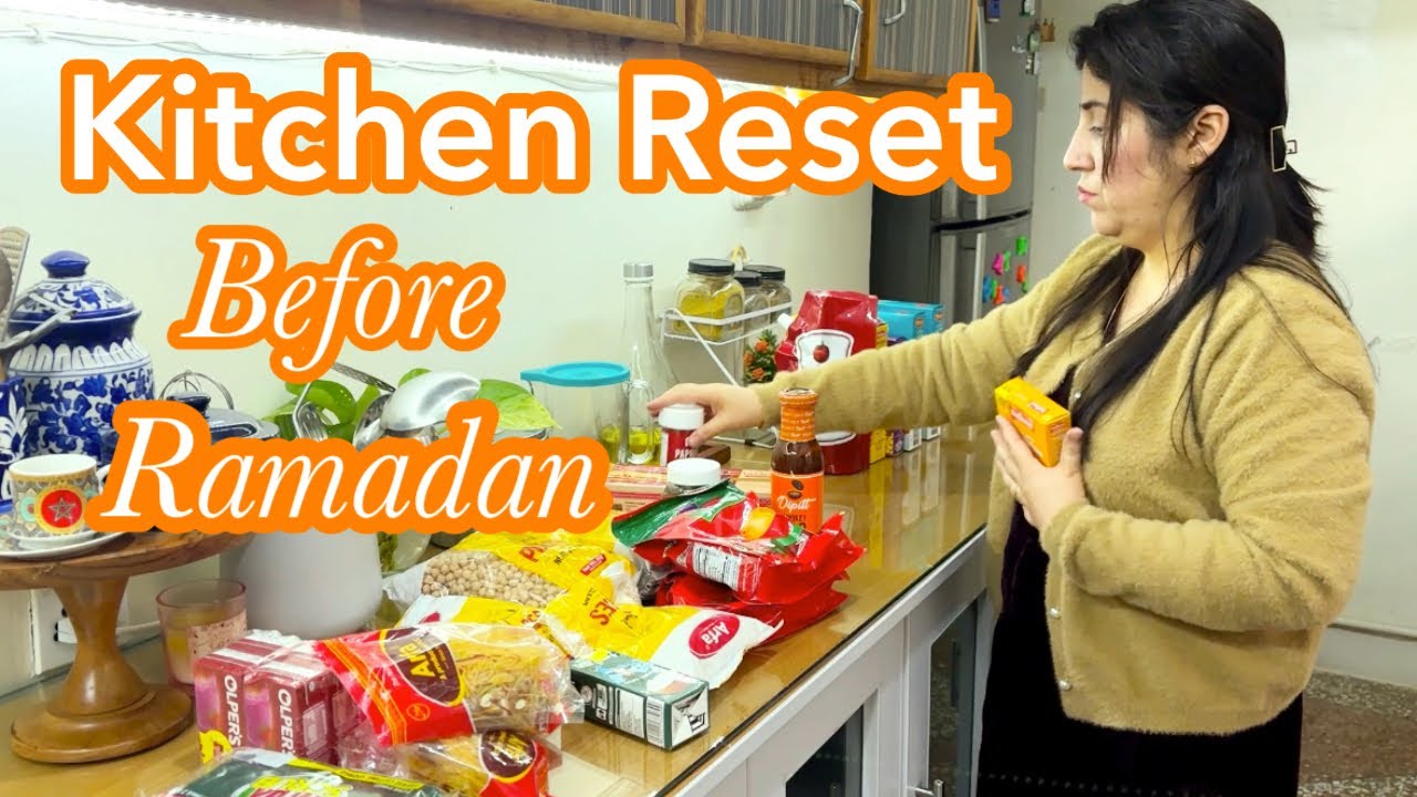 KITCHEN RESET BEFORE RAMADAN🌙☪️ My Monthly Grocery Organisation