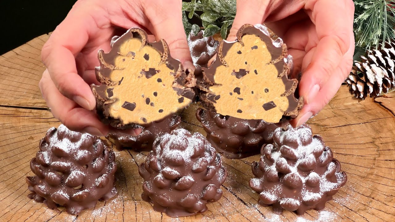 🎄 Weihnachtsdessert in 5 Minuten! 3-Zutaten-Dessert und Schokolade!Kein Ofen! Keine Kondensmilch!
