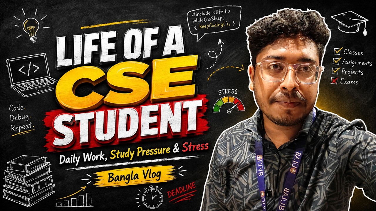 Life of a CSE Student in Bangladesh | Daily Work, Study Pressure & Stress | Bangla Vlog