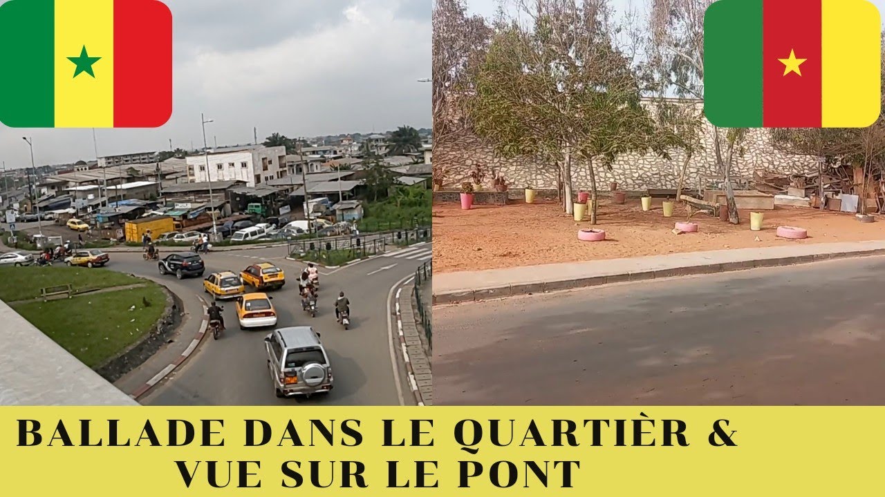 #Walkingtour // Balade Dans Le quartièr & #Vuesurlepont #Dakar #Douala #Cameroon English/Français