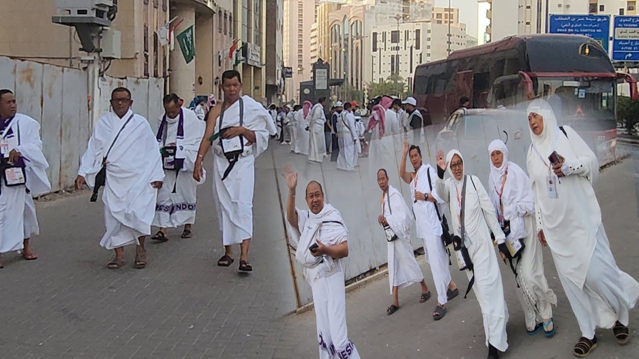 TIBA DI MAKKAH JAMAAH HAJI GELOMBANG 1 DARI JAWA NGINAP DI KAWASAN MISFALAH SUASANA PENUH HARU