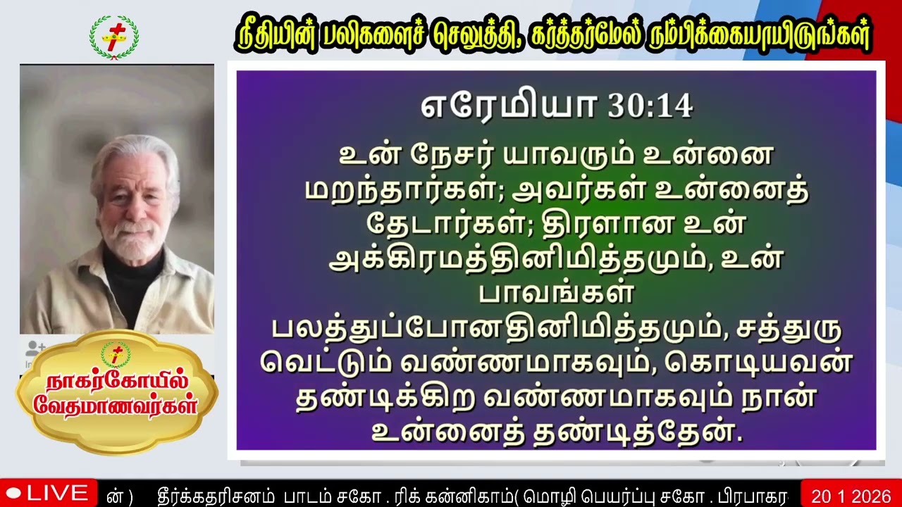 தீர்க்கதரிசனம்  பாடம் சகோ . ரிக் கன்னிகாம்( மொழி பெயர்ப்பு சகோ . பிரபாகரன் )