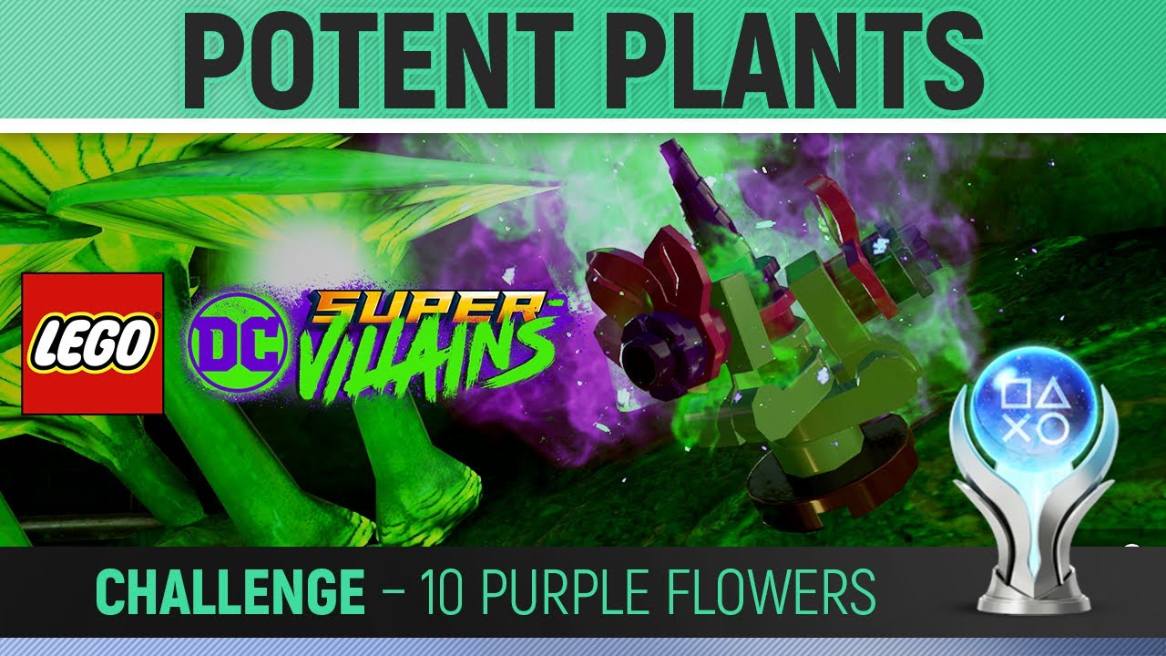 LEGO DC Super-Villains - Potent Plants - Challenge 🏆 All 10 Purple Flower Locations Guide