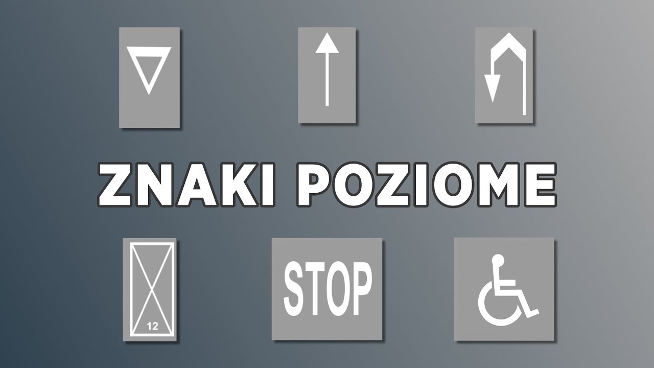 Znaki drogowe - poziome (pasy na jezdni)