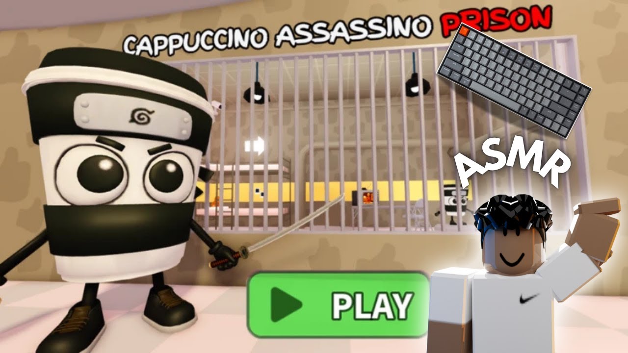 ☕️CAPPUCCINO ASSASSINO PRISON RUN! (Obby) ASMR KEYBOARD
