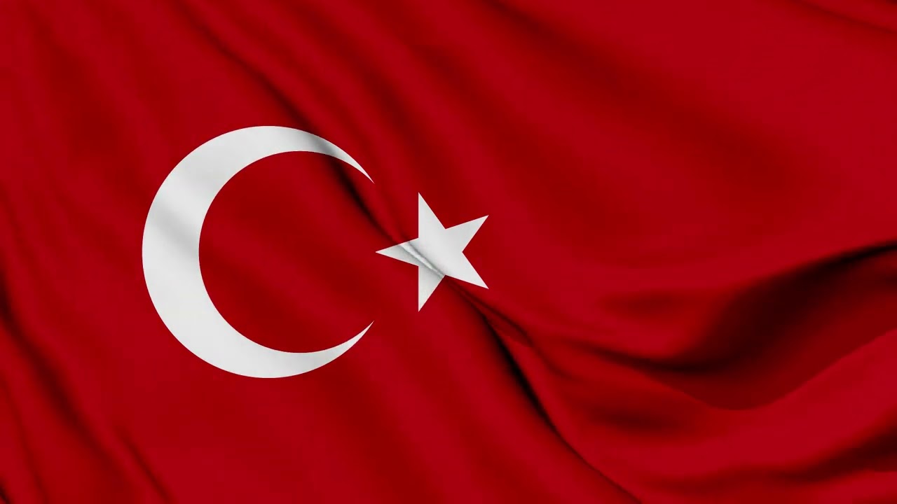 Turkey (T&uuml;rkiye) Flag Waving Background | HD | ROYALTY FREE