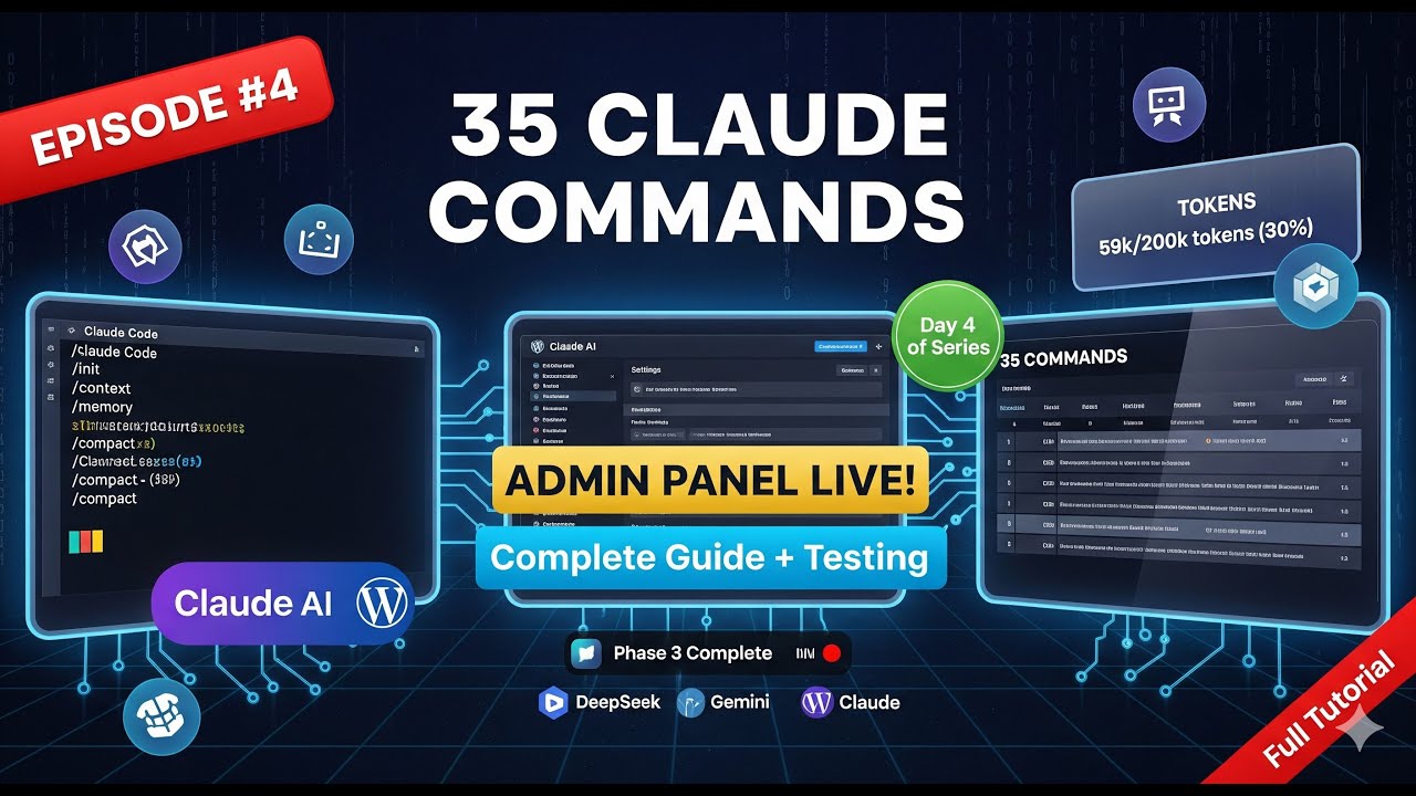 35 КОМАНД Claude Code: Полный Гайд + Админка Работает! | Вайб-Кодинг №4
