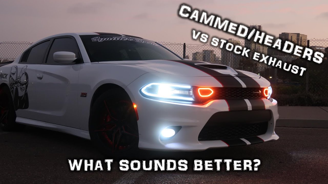 CAMMED/HEADERS Charger Scatpack vs Stock SRT 392 Exhaust (which sounds better)